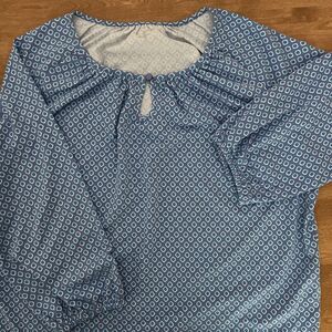 Appleseed's Women's NWOT Artsy Pattern Stretch Cotton Blend Shirt Blouse Top M